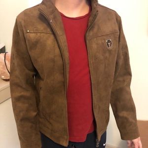 EA Collection Faux Leather Suede Jacket